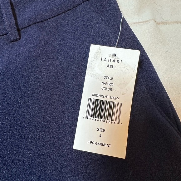 Tahari ASL Women’s Midnight Navy Pants, Size 4. Pants only - Picture 6 of 10